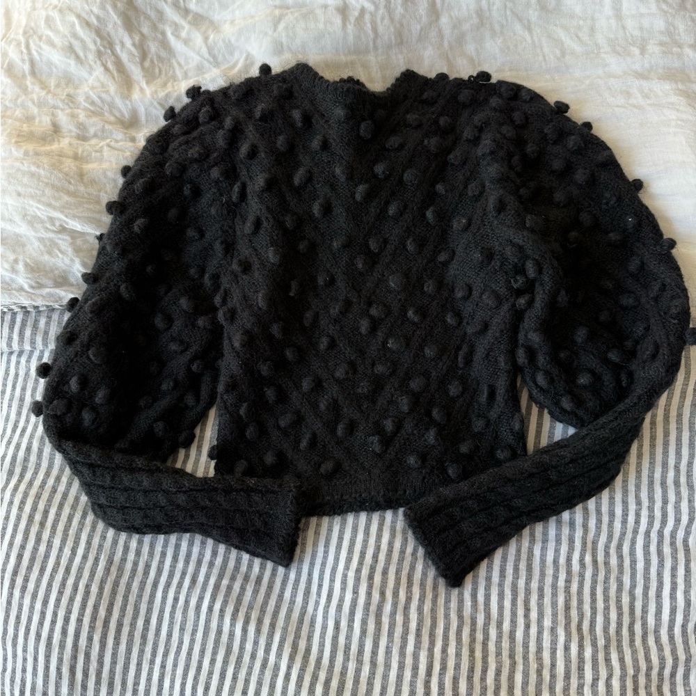 Zimmermann Black Bauble Pom-Pom Sweater